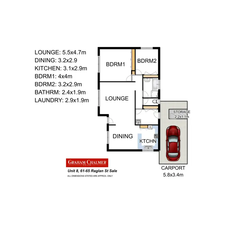 Floorplan of Homely townhouse listing, 8/61-65 Raglan Street, Sale VIC 3850