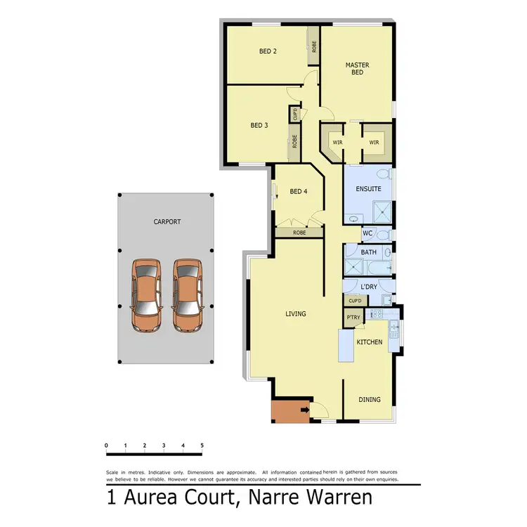 Floorplan of Homely house listing, 1 Aurea Court, Narre Warren VIC 3805