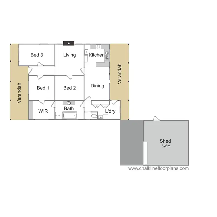 Floorplan of Homely house listing, 125 Templeton Street, Wangaratta VIC 3677