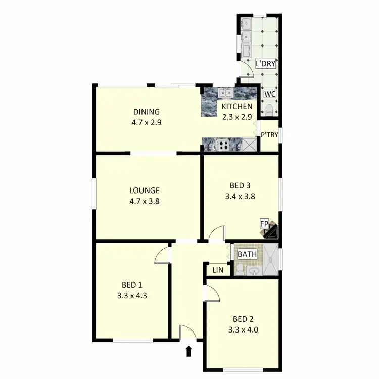 Floorplan of Homely house listing, 38 Hay Street, Croydon Park NSW 2133