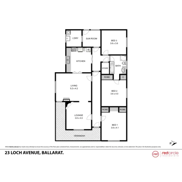 Floorplan of Homely house listing, 23 Loch Avenue, Ballarat Central VIC 3350