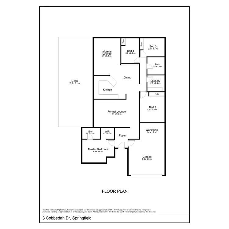 Floorplan of Homely house listing, 3 Cobbedah Drive, Springfield NSW 2250