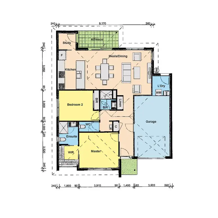 Floorplan of Homely townhouse listing, 1/137 Market Street, Sale VIC 3850