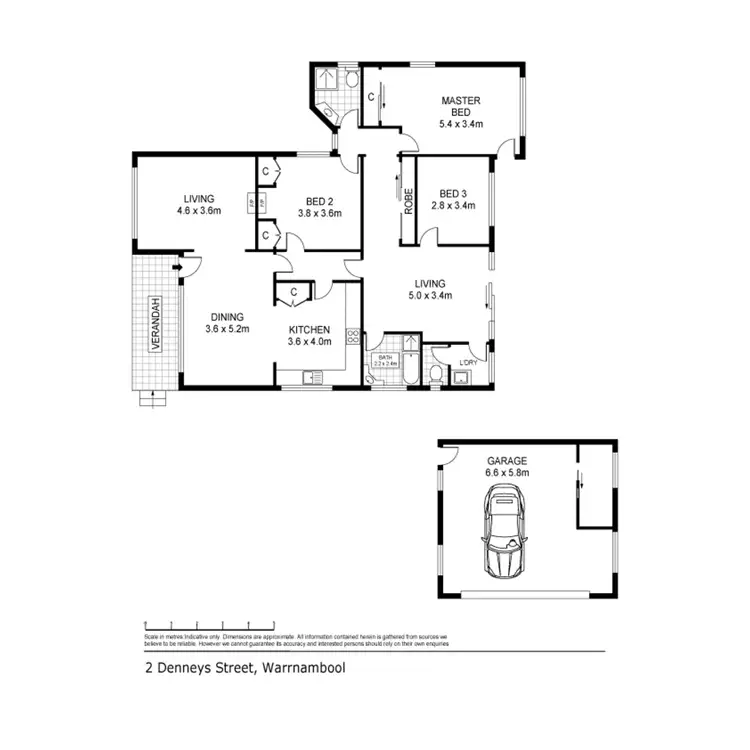 Floorplan of Homely house listing, 2 Denneys Street, Warrnambool VIC 3280