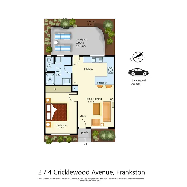 Floorplan of Homely unit listing, 2/4 Cricklewood Avenue, Frankston VIC 3199