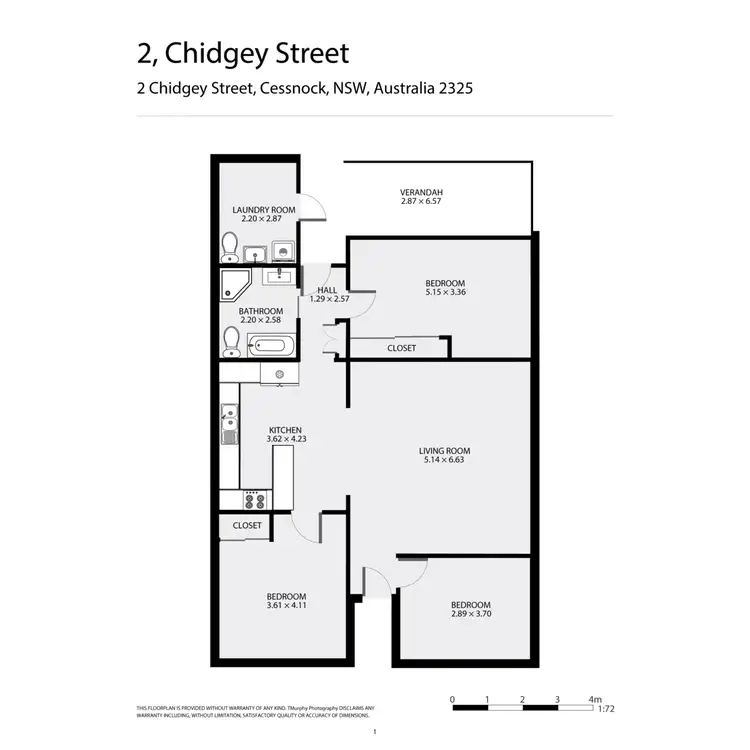 Floorplan of Homely house listing, 2 Chidgey Street, Cessnock NSW 2325