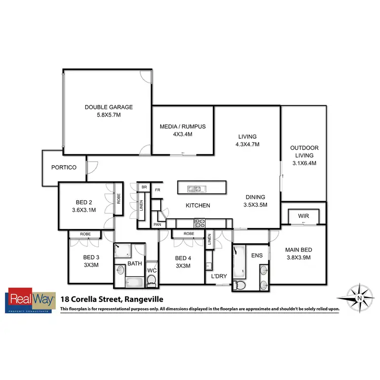 Floorplan of Homely house listing, 18 Corella Street, Rangeville QLD 4350
