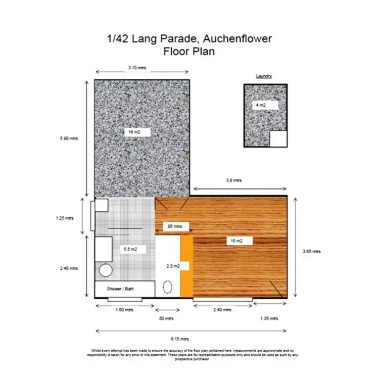 Floorplan of Homely apartment listing, 1/42 Lang Parade, Auchenflower QLD 4066