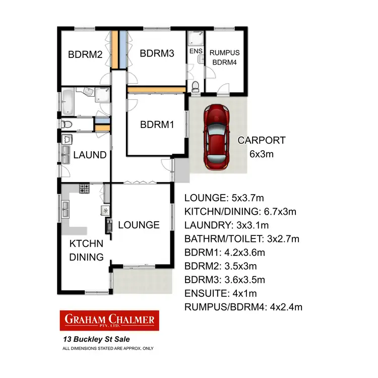 Floorplan of Homely house listing, 13 Buckley Street, Sale VIC 3850