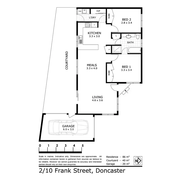 Floorplan of Homely townhouse listing, 2/10 Frank St, Doncaster VIC 3108