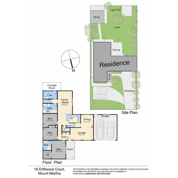 Floorplan of Homely house listing, 18 Driftwood Court, Mount Martha VIC 3934