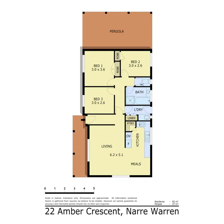 Floorplan of Homely house listing, 22 Amber Crescent, Narre Warren VIC 3805