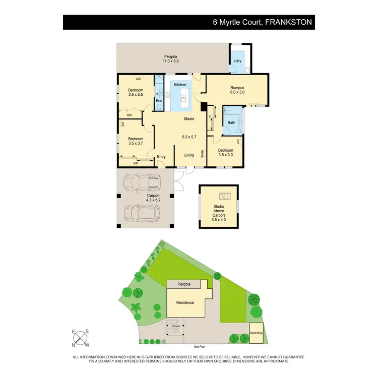 Floorplan of Homely house listing, 6 Myrtle Court, Frankston VIC 3199