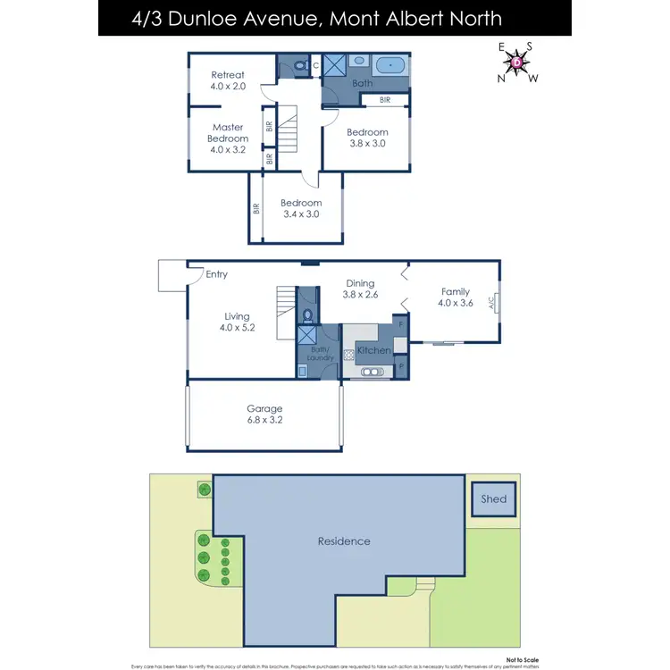 Floorplan of Homely townhouse listing, 4/3 Dunloe Avenue, Mont Albert North VIC 3129