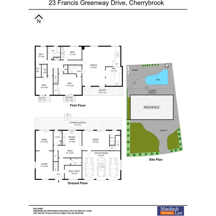 Floorplan of Homely house listing, 23 Francis Greenway Drive, Cherrybrook NSW 2126