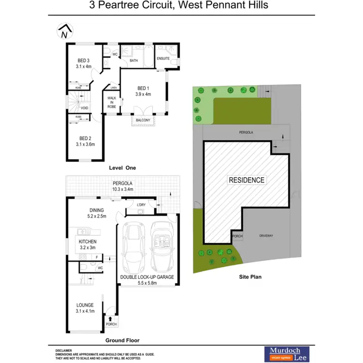 Floorplan of Homely house listing, 3 Peartree Circuit, West Pennant Hills NSW 2125