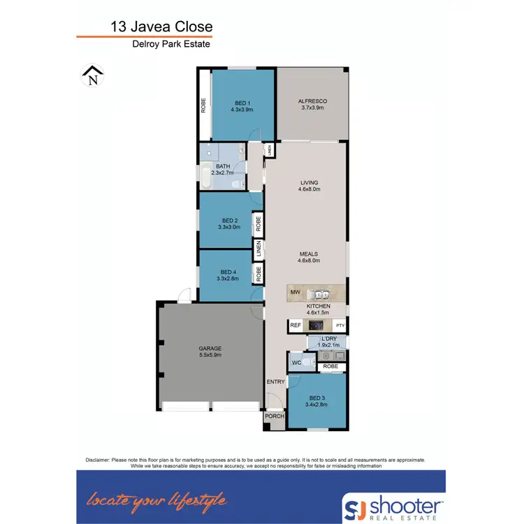Floorplan of Homely house listing, 13 Javea Close, Dubbo NSW 2830
