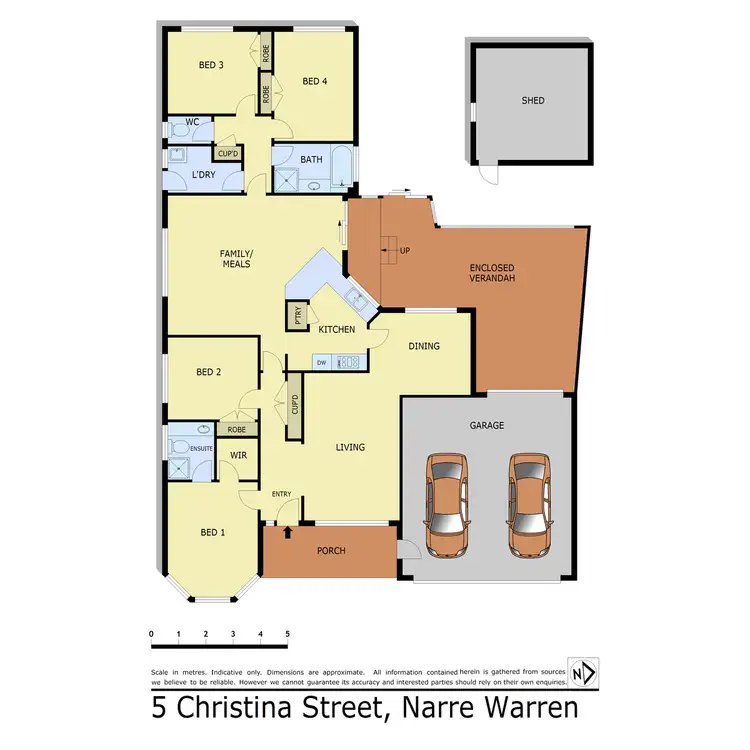 Floorplan of Homely house listing, 5 Christina Street, Narre Warren VIC 3805