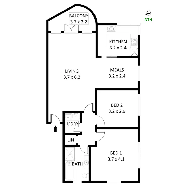 Floorplan of Homely apartment listing, 24/70 The Boulevarde, Strathfield NSW 2135