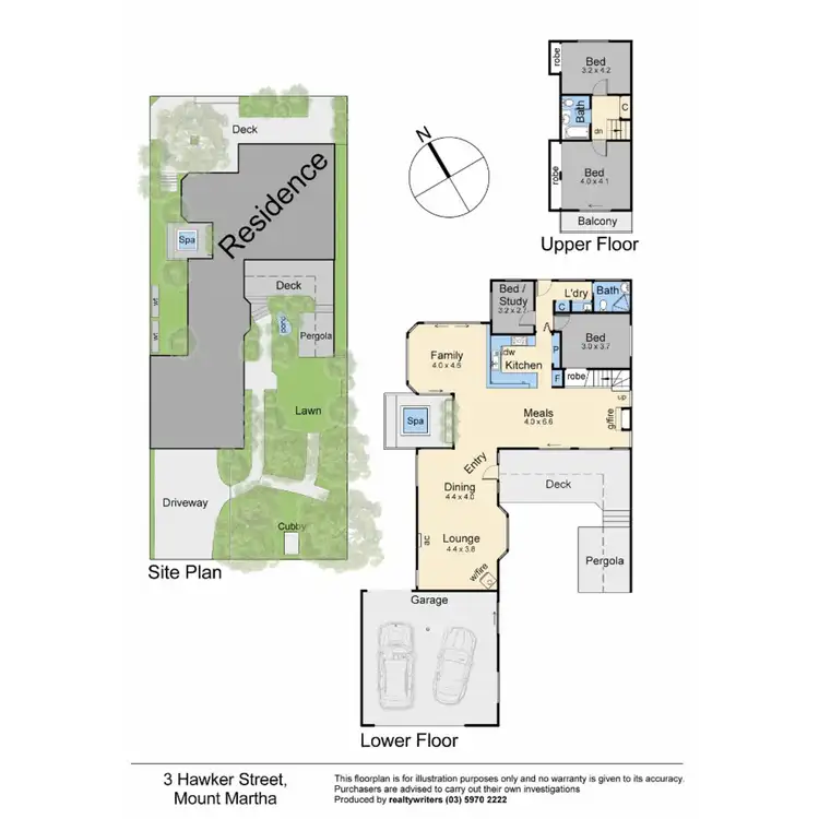 Floorplan of Homely house listing, 3 Hawker Street, Mount Martha VIC 3934