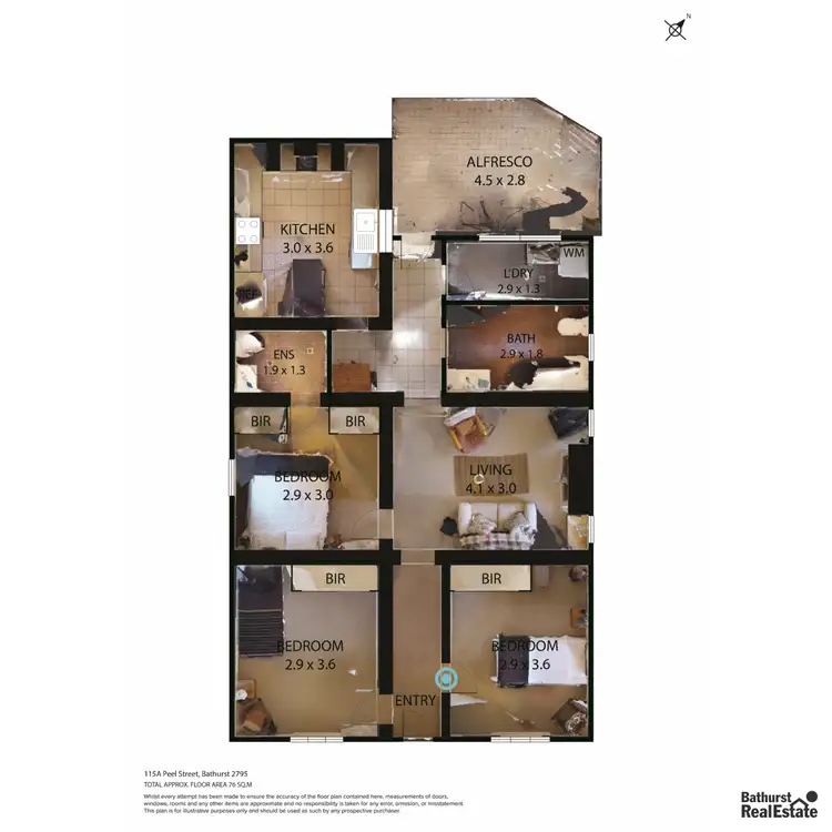 Floorplan of Homely house listing, 115A Peel Street, Bathurst NSW 2795