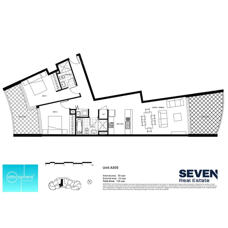Floorplan of Homely apartment listing, A505/299 Old Northern Road, Castle Hill NSW 2154