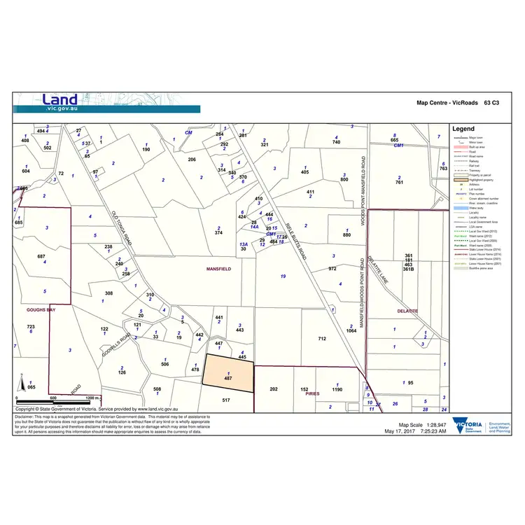 Floorplan of Homely land listing, 487 Old Tonga Road, Mansfield VIC 3722