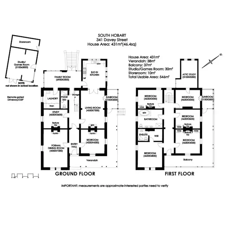 Floorplan of Homely house listing, 341 Davey Street, South Hobart TAS 7004