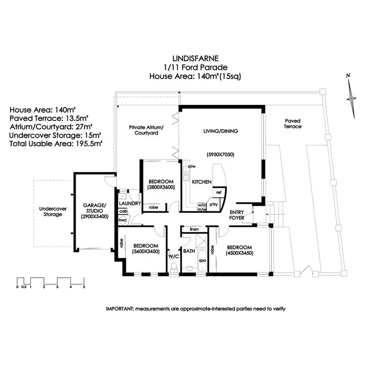 Floorplan of Homely unit listing, 1/11 Ford Parade, Lindisfarne TAS 7015