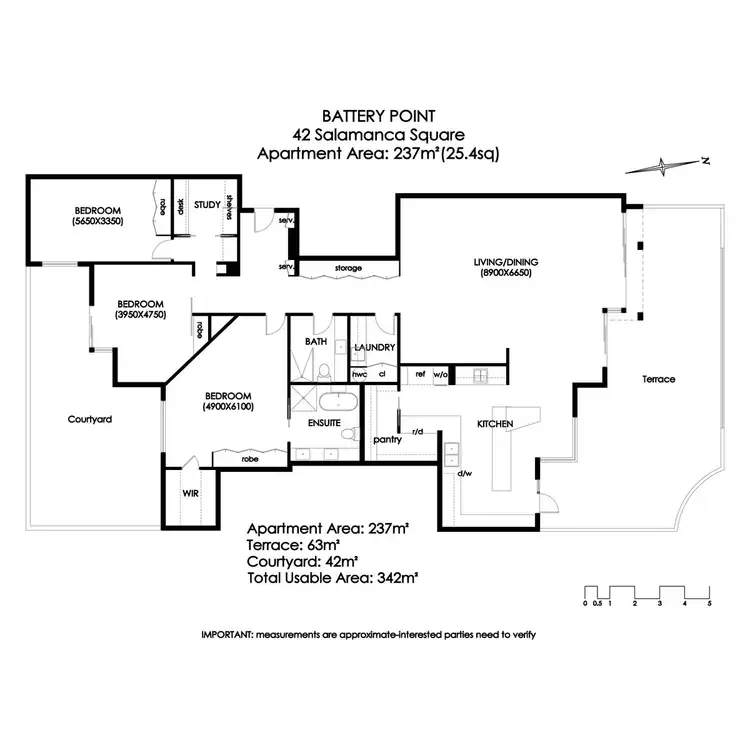Floorplan of Homely unit listing, 42 Salamanca Square, Battery Point TAS 7004