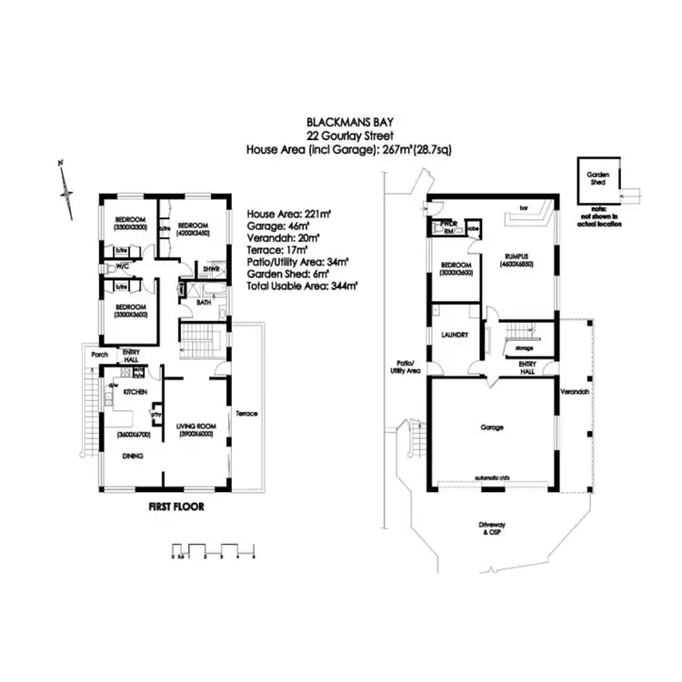 Floorplan of Homely house listing, 22 Gourlay Street, Blackmans Bay TAS 7052