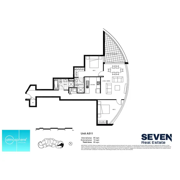 Floorplan of Homely apartment listing, A511/299 Old Northern Road, Castle Hill NSW 2154