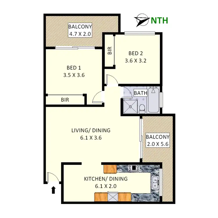 Floorplan of Homely apartment listing, 2/18 Clyde Street, Croydon Park NSW 2133