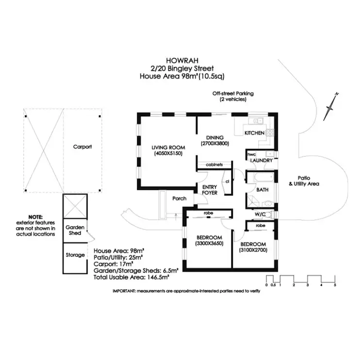 Floorplan of Homely unit listing, 2/20 Bingley Street, Howrah TAS 7018