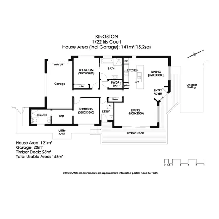 Floorplan of Homely unit listing, 1/22 Iris Court, Kingston TAS 7050