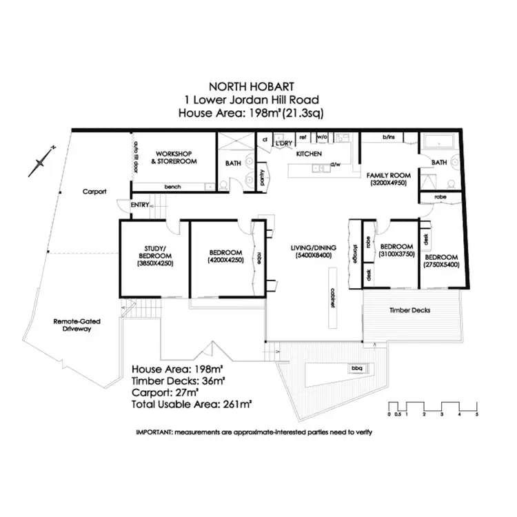 Floorplan of Homely house listing, 1 Lower Jordan Hill Road, West Hobart TAS 7000