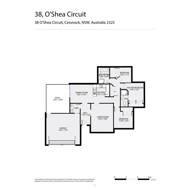 Floorplan of Homely villa listing, 38 O'Shea Circuit, Cessnock NSW 2325