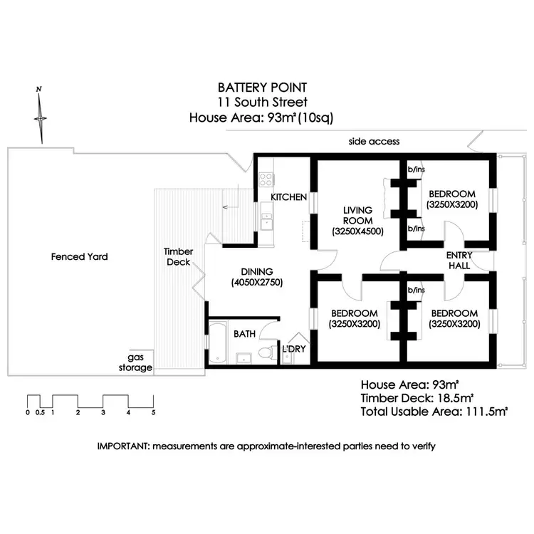 Floorplan of Homely house listing, 11 South Street, Battery Point TAS 7004
