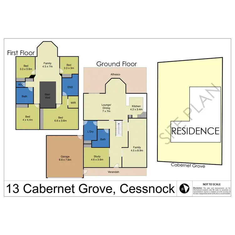 Floorplan of Homely house listing, 13 Cabernet Grove, Cessnock NSW 2325