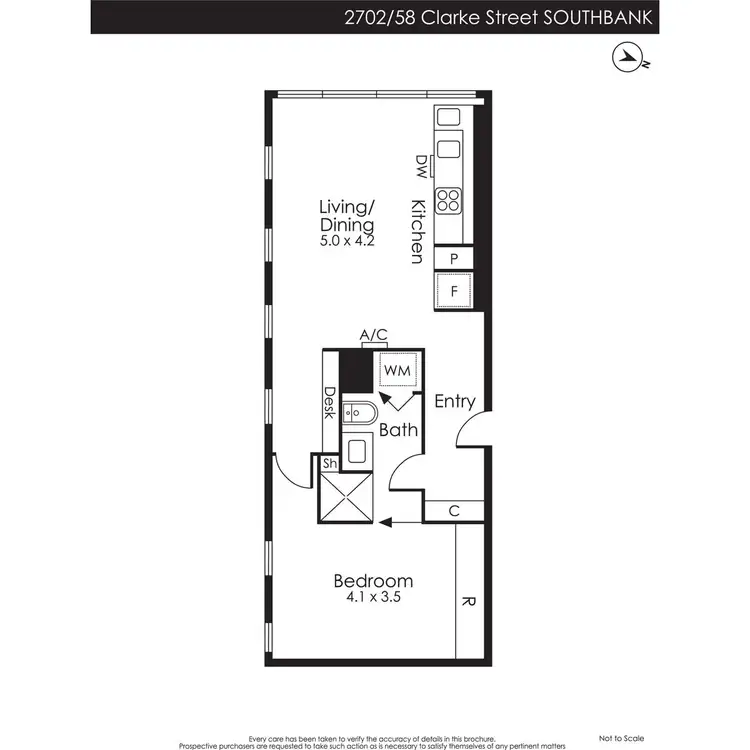 Floorplan of Homely apartment listing, 2702/58 Clarke Street, Southbank VIC 3006