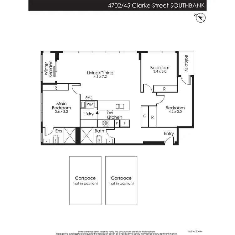 Floorplan of Homely apartment listing, 4702/45 Clarke Street, Southbank VIC 3006
