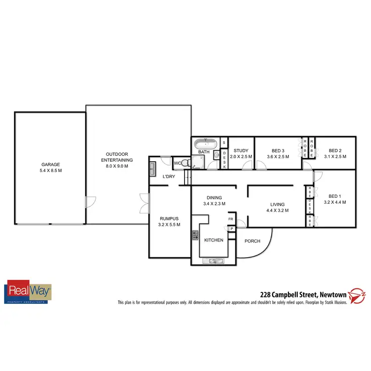Floorplan of Homely house listing, 228 Campbell Street, Newtown QLD 4350