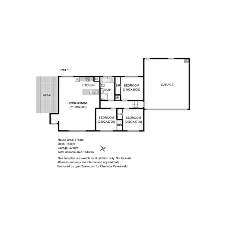 Floorplan of Homely unit listing, 1/19 Shelmore Drive, Old Beach TAS 7017