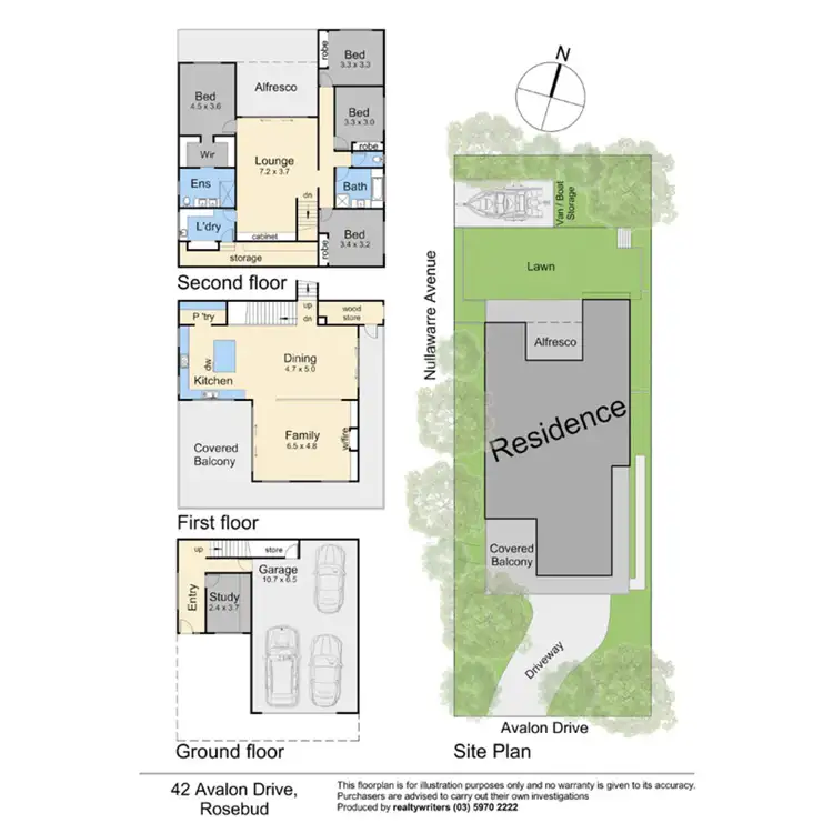 Floorplan of Homely house listing, 42 Avalon Drive, Rosebud VIC 3939