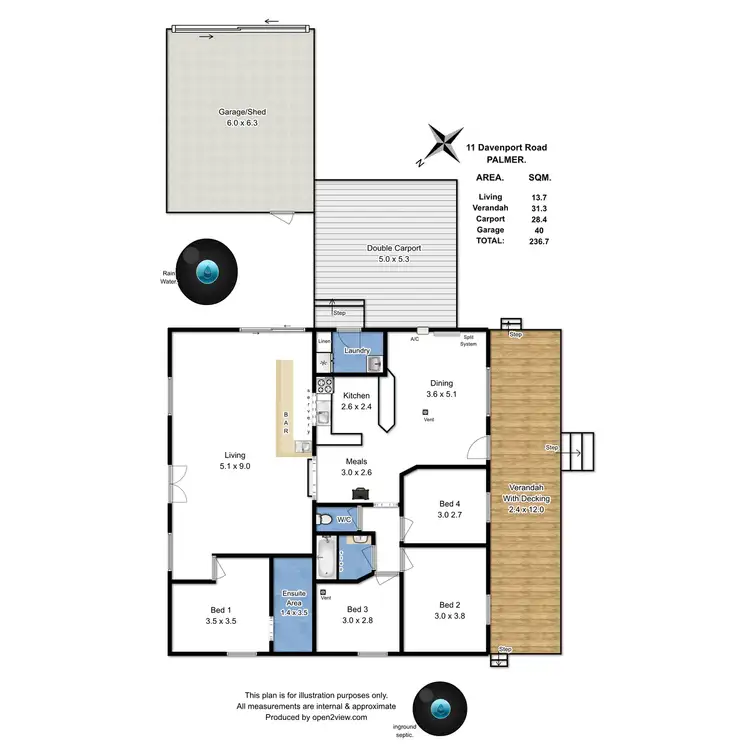 Floorplan of Homely house listing, 11 Davenport Road, Palmer SA 5237