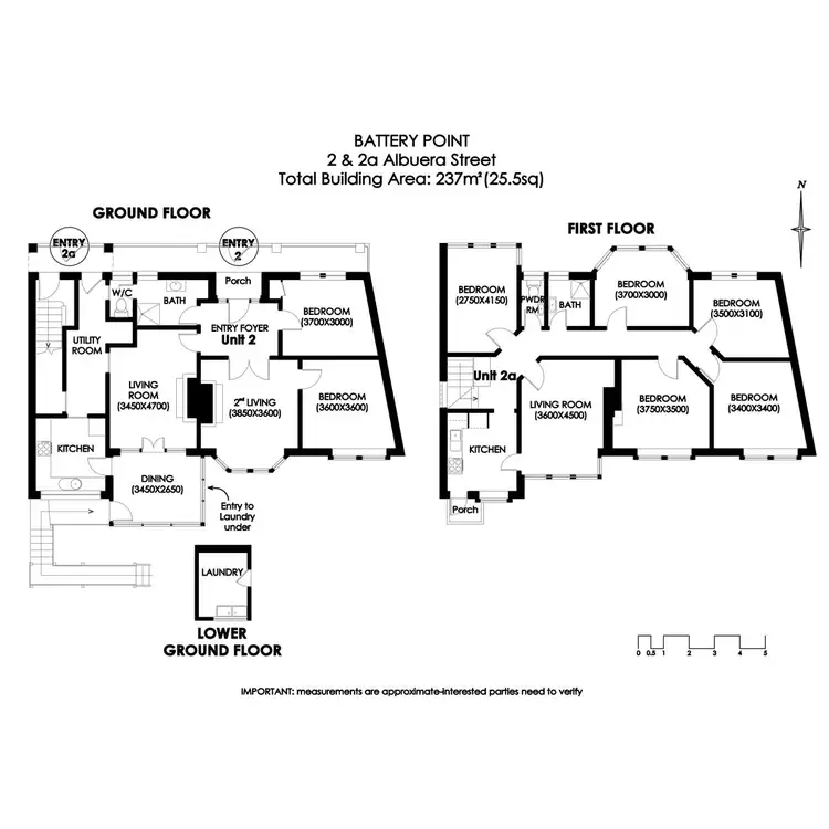 Floorplan of Homely apartment listing, 2-2A Albuera Street, Battery Point TAS 7004