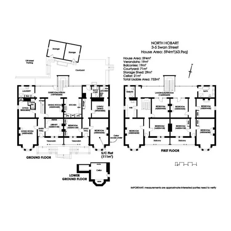 Floorplan of Homely house listing, 3-5 Swan Street, North Hobart TAS 7000