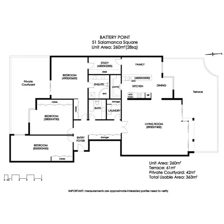 Floorplan of Homely apartment listing, 51 Salamanca Square, Battery Point TAS 7004
