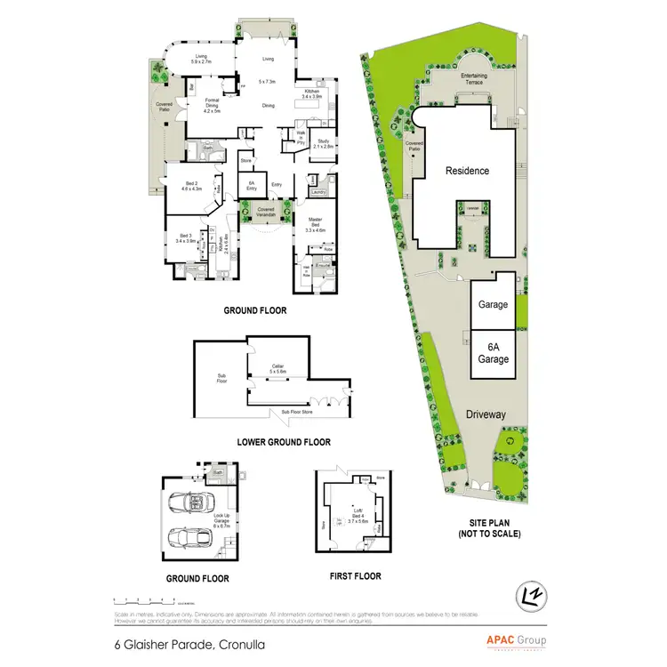 Floorplan of Homely semi-detached listing, 6 Glaisher Parade, Cronulla NSW 2230