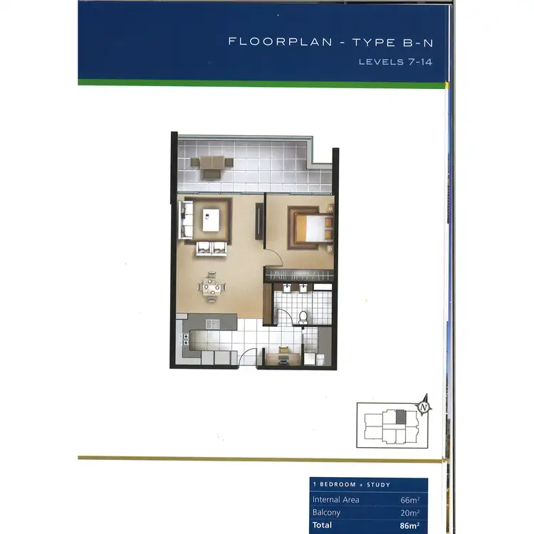 Floorplan of Homely apartment listing, Victoria Towers, 34 Scarborough Street, Southport QLD 4215